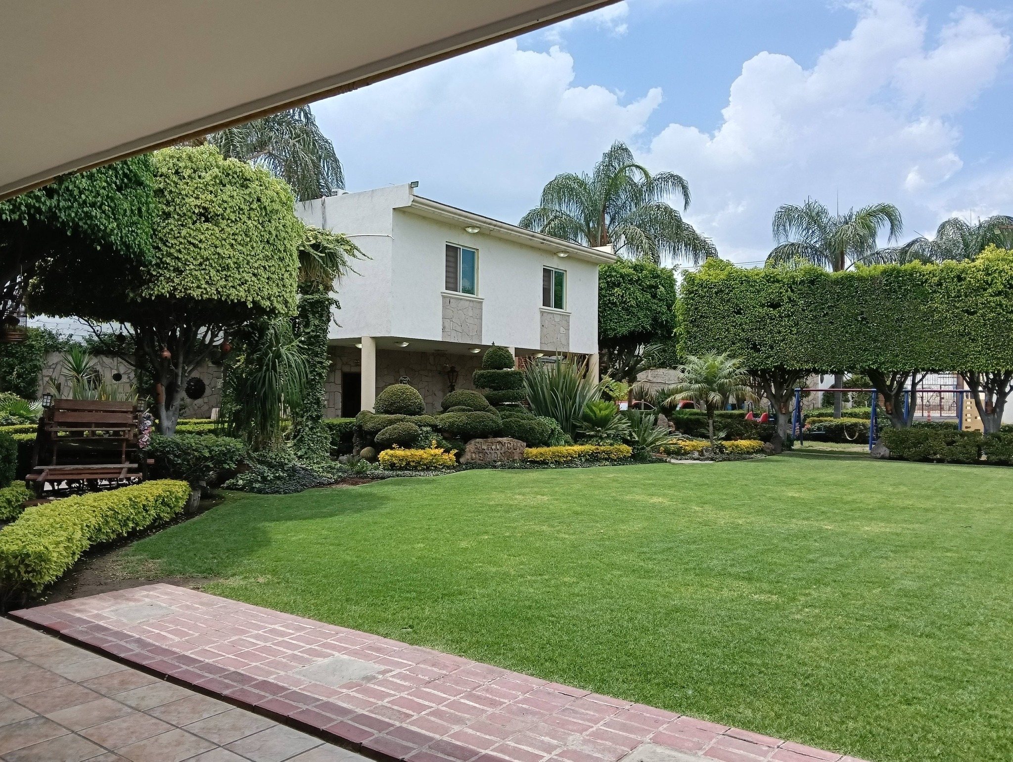 Jardín del salón de eventos